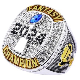 2024 Fantasy Football Championship Trophy Ring Award Prize Sports Winner FFL Champion Ring (Ring and Stand, Size 10)