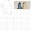 20 Pcs Clear Adhesive Wall Hooks for Hanging, Small Plastic