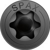 Spax Universal Screw, Countersunk Head, Black, T-Star Plus, Full Thread