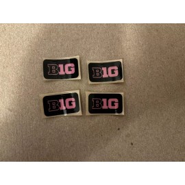*MINI* Football Helmet Front Bumper Decals x4 B1G Pink and Black