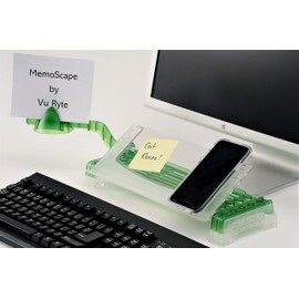 MemoScape Adjustable in-Line Document Holder for Typing | Reduces Neck Strain, Improves Focus, Boosts Desk Organization, and Workflow | Paper Holder Stand for Desk and Home Office - Green (VUR 5020)