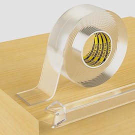 Tira protectora de bordes transparentes, 1.2 pulgadas x 9.84 pies, cinta protectora de borde afilado, protectores de esquinas autoadhesivos para gabin