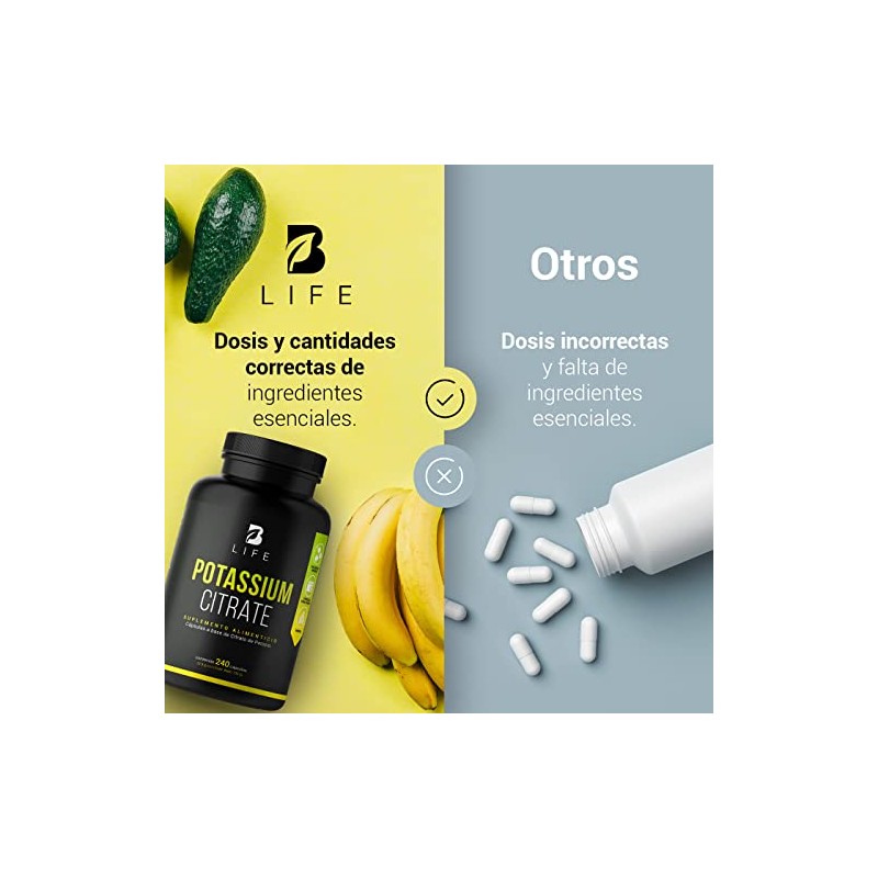 Life Company Citrato Potasio 800 Provenientes 1000 Ingredientes Naturales 240