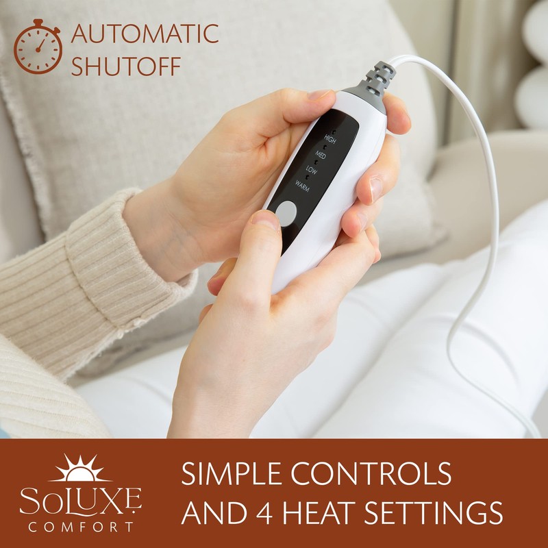 Soluxe Comfort Weighted Heating Pad for Neck & Shoulders, 4