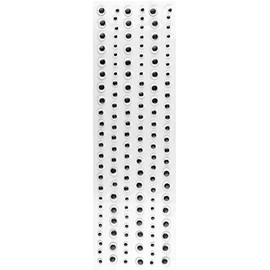 Ideen mit Herz Ojos móviles autoadhesivos, en 3 tamaños (6 mm, 8 mm y 10 mm de diámetro), color negro, 430 unidades, ojos para pegar para animales artesanales, conejos de Pascua, manualidades con