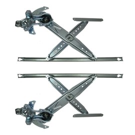 TRQ Driver & Passenger Side Power Window Regulator Set Compatible with 1996-2000 Honda Civic