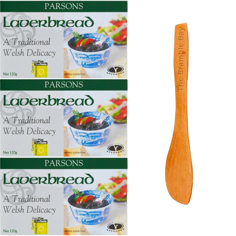 Laverbread Welsh 120g x3, Wooden Spreader