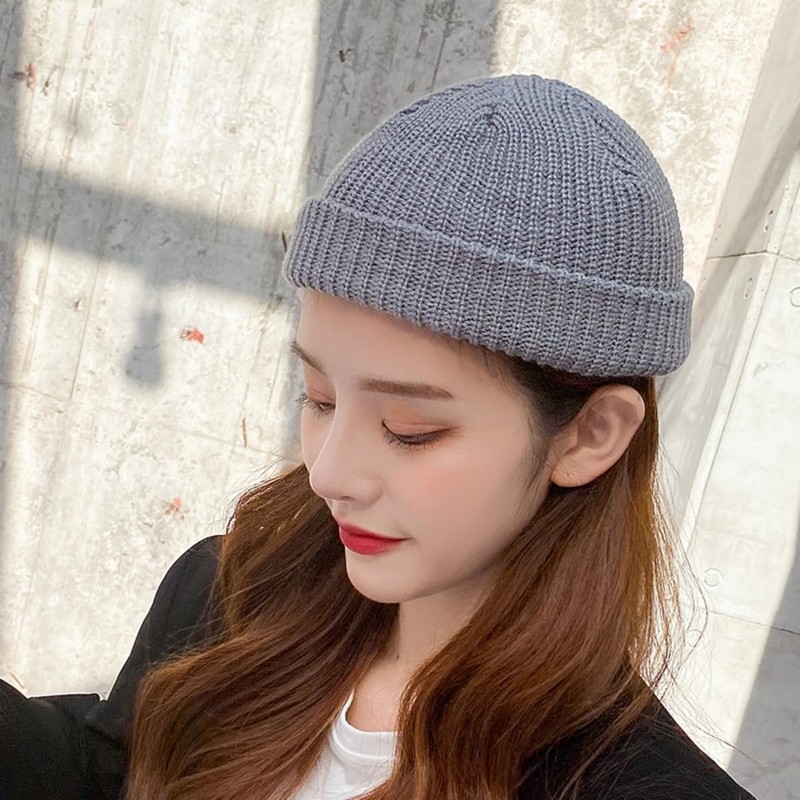 SamHeng Trawler Hat for Men Winter Knitted Hat Thermal Skull