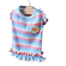 Dog Rainbow Stripe Dress Dog Summer Dress Cat Dress Outfits Soft Breathable Dog Cotton Outfits and Dog Clothes for Small Medium Large X-Large XX-Large Dog Girls Puppy Lightweight Pet Dresses