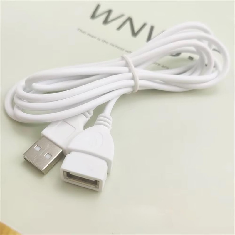 RecDec 2 Pack USB Extension Cable White 5Ft 2Pin 20AWG