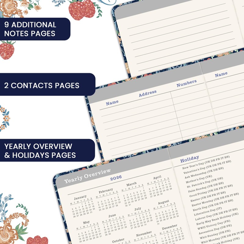 Kamaking Pocket Diary 2026 - A6 Diary 2026, Pocket Diary