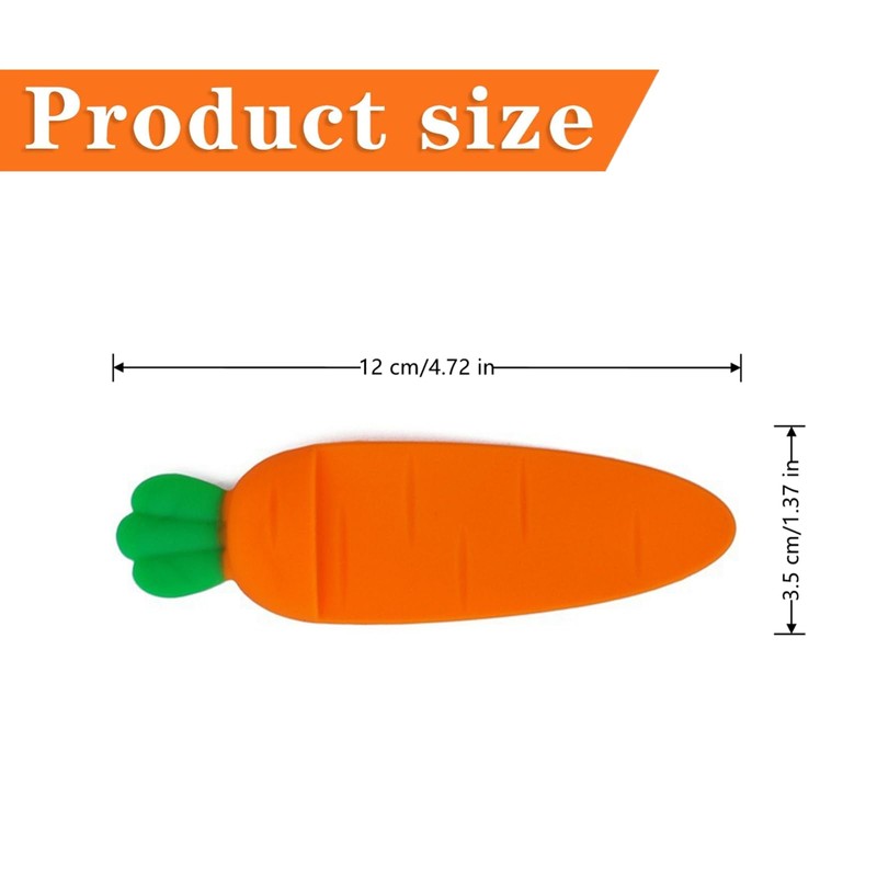 3 Pcs Silicone Bookmarks Cool Unique Bookmarks Corner Bookmark Carrot