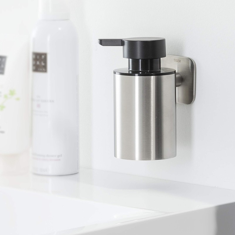 Tiger Colar Soap Dispenser for Mounting, Stainless Steel, Brushed Stainless