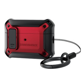Elecom AVA-AP4ZEROLRD AirPods Pro 2 2nd Generation Case for 2022, Shockproof, Shock Absorption, Carabiner Included, ZEROSHOCK Lock Series, Air Cushion, Double Layer Construction, Corner Cushion,