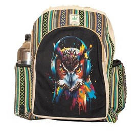 Gurkha Handmade Unique design Himalayan Hemp Backpack 17 IN Large Backpack Hippie, Festival, Hiking & Tablet Backpack - Handmade in Mt. Everest Country Nepal