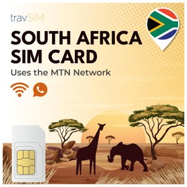 travSIM South Africa SIM Card | Uses the MTN Network | 10GB Mobile Data at 4G | SIM Card for South Africa Can Hotspot up to 3 Devices | Valid for 14 Days