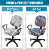 Smiry Stretch Printed Office Computer Chair Covers, Universal Washable Removable