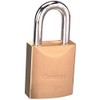 MASTER LOCK Keyed Padlock, 29/32 in,Rectangle,Gold