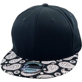 KBETHOS Galaxy Leaf Hologram Floral Aztec Bandana Print Brim Snapback Hat Baseball Cap - Black Bandana, One Size