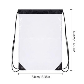 Aipeeo 4 Stück Durchsichtige Tasche,Clear Bag,Verstellbarer Wasserdicht Turnbeutel,Festival Tasche,Transparent Kordelzugbeutel,Kapazität PVC Kordelzugbeutel Für Konzerte Schule Travel