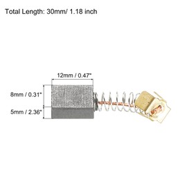 PATIKIL Carbon Brush, 0.5 x 0.3 x 0.2 inches (12 x 8 x 5 mm), Electric Motor, Electric Tools, Angle Grinder Table Saw, Spare Parts Repair 2 Pieces