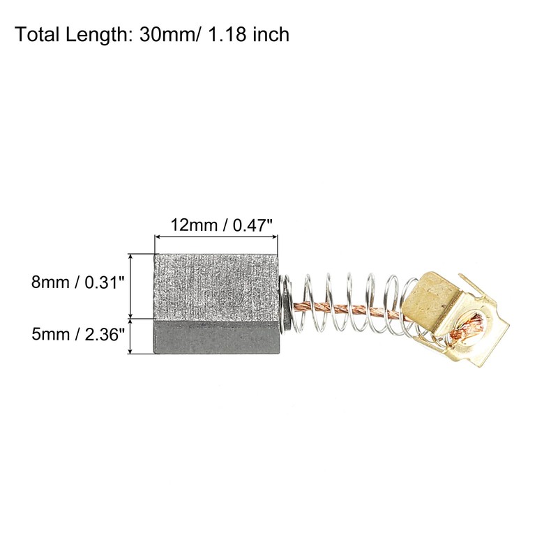 PATIKIL Carbon Brush, 0.5 x 0.3 x 0.2 inches (12