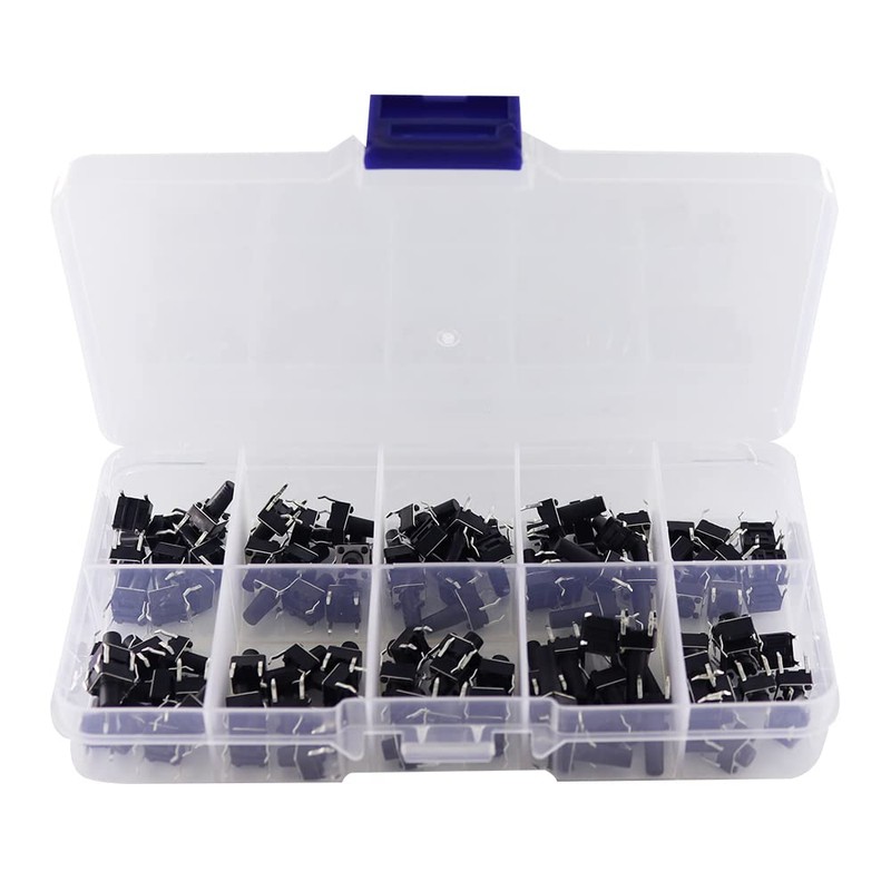 Hailege 200pcs Tact Switch Kit 6 * 6mm Tactile Push