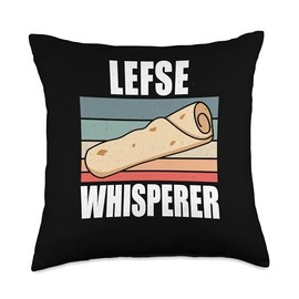 Lefse Whisperer Norwegian Cuisine Flatbread Throw Pillow
