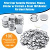 300 Pieces Blank Button Making Supplies Round Badge Button Parts