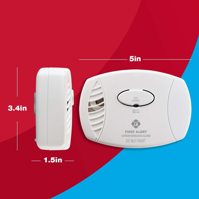 First Alert CO400 Carbon Monoxide (CO) Detector, Battery Operated Alarm,