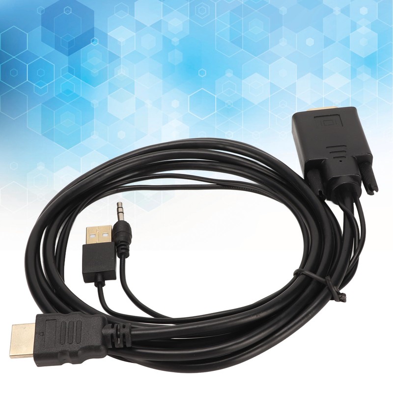 VGA to HD Multimedia Interface Adapter Cable with Power and