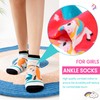 WEVIAS Kids Girls Socks Unicorn Ankle Funny Cartoon Low Cut