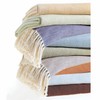 SFERRA Celine Herringbone, 100% Cotton Throw Blanket - Mushroom