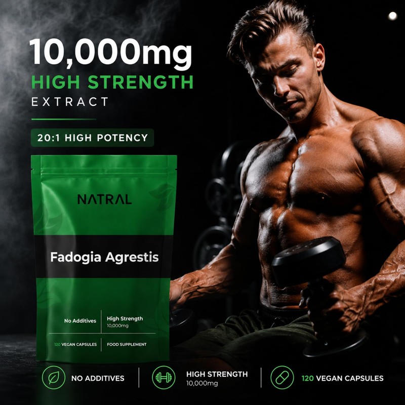 Fadogia Agrestis 10,000mg Equivalent - 120 Vegan Capsules | High