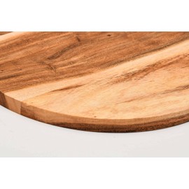 Affinity Decor Wood Cutting Board for Kitchen, Round Wooden Cutting Board with Handle, Organic Charcuterie Boards, Wooden Serving Platter 12"L x 12"W