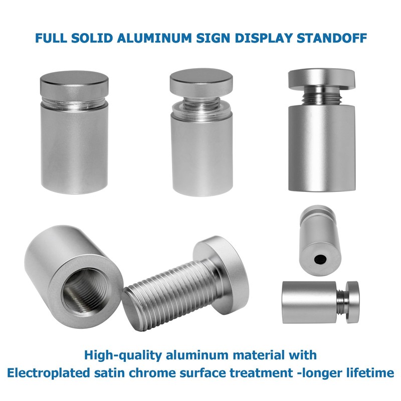 5/8” x 3/4” Inch 4PCS Aluminum Solid Sign Standoff Screws