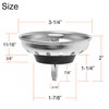 2 Pack - Kitchen Sink Strainer and Stopper Combo Basket