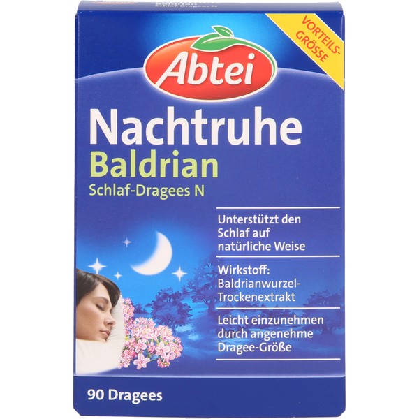 ABTEI Nachtruhe Baldrian Schlaf-Dragees N, 90 St DRA