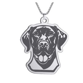 CrownOfRibbons Labrador Dog Pendant Necklace, Pet Portrait, Memorial Jewellery