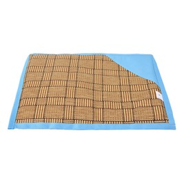 Summer Bamboo Fiber Moistureproof Soft Dog Cat Pet Sleeping Cooling Ice Pad Cushion Mat(Blue L)