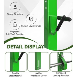 ELITEWILL 4 Place Weedeater Rack for Open Trailers Trimmer Rack Weed Eater Racks for Trailer Landscape Truck Holder Lawn Equipment Accessories w/Lock