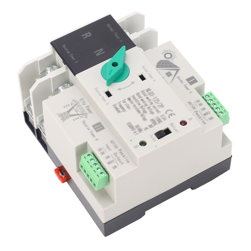 Power Automatic Transfer Switch 2P 110V 63A Mini ATS Generator