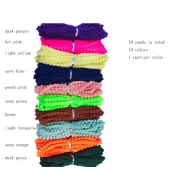 10 Yards Mini Pom Pom Fringe Trim 10 Colors 5mm for Decoration DIY Crafts Sewing (3012 Mixed Color 6, 5mm,10 Yards)