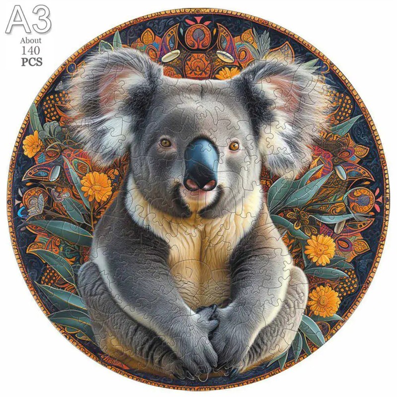 Mysterious Animals Wooden Jigsaw Puzzle – Precision-Cut Animal Puzzle for