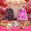 Bafeil 12 Pcs Valentines Day Drawstring Bags Bulk Reusable Heart