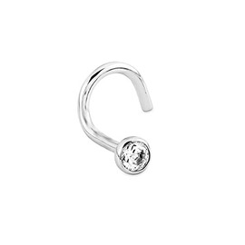 Amor Screw Stud Earrings Silver 925 Zirconium Oxide 89104