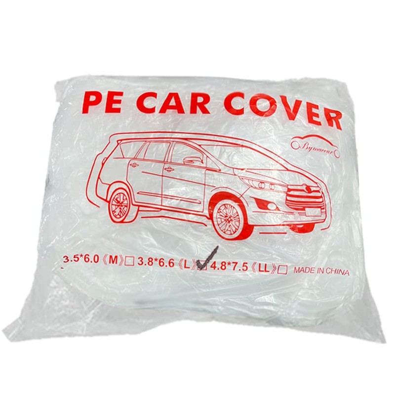 LuliKa 3 Packs Disposable Car Cover Clear Plastic Car Cover