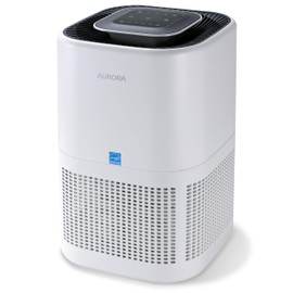 Aurora AR100W Air Purifier for Mold, Smoke, Dust, Odors, Pollen, Allergens, and Germs with 3-Stage Purification, Covers Up to 1,100 ft², Energy Star certified, White