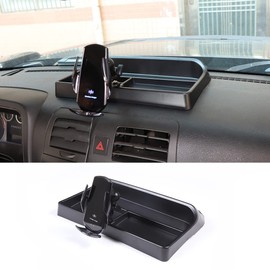 Fgtagtal Fit for Hummer H3 2005-2009 Dash Multi-Mount Phone Holder Storage Tray, Dashboard Storage Box, Storage Box Container Coin Key Card Sunglass (with Wireless Charger Holder - Style D)