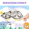 Doueat CPC Certified Stainless Steel Kids Plates, Easy to Clean,
